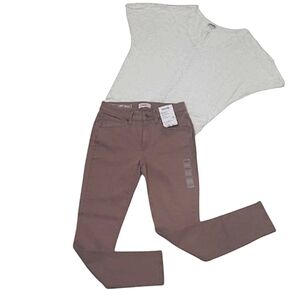 NWT Sonoma Curvy Skinny Jeans High Waist Rise Slim Leg Vintage Chocolate Color